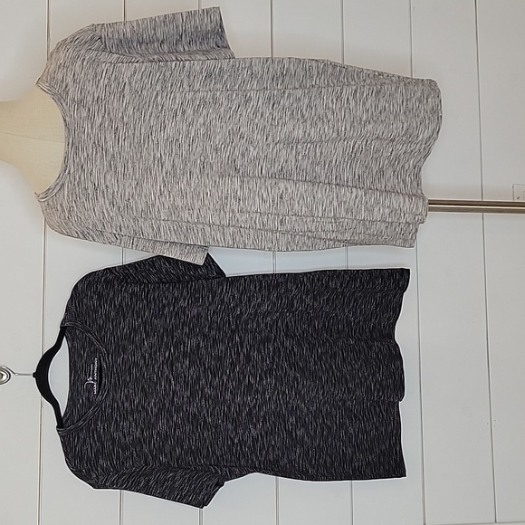 NWOT LOT of 2 MARK ANTHONY xl slim fit tee shirts dark and light heathered grey - Picture 1 of 3